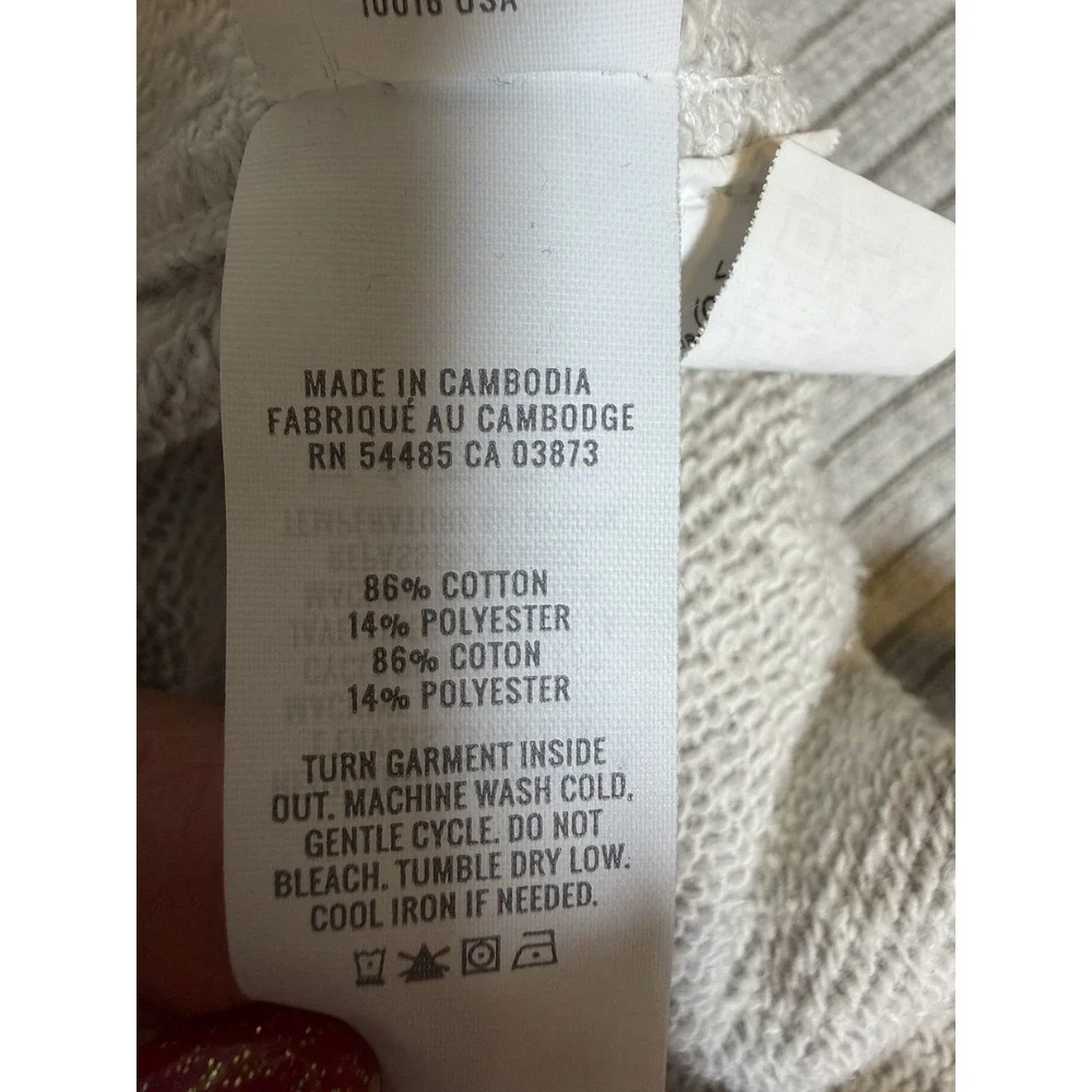 Aerie Boyfriend Button-Up Sweatshirt Cardigan~L~ Heather Gray Relaxed Loungewear - Picture 9 of 15